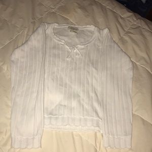 a vintage white sweater
